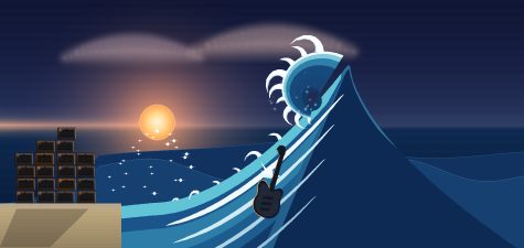 The Guitar Surf Background backdrop.