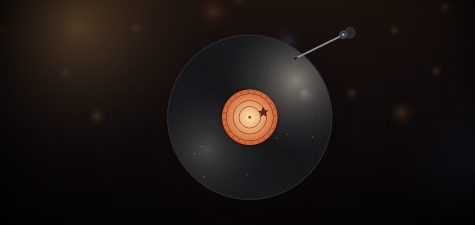 The Vinyl Groove backdrop.